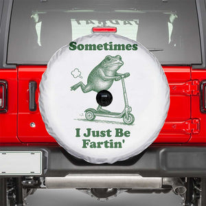 Sometimes I Just Be Fartin Spare Tire Cover Vintage 90s Funny Frog Meme Unhinged Gag Gift TS10 White Print Your Wear