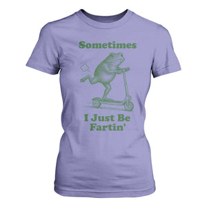 Sometimes I Just Be Fartin T Shirt For Women Vintage 90s Funny Frog Meme Unhinged Gag Gift TS10 Violet Print Your Wear