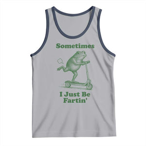 Sometimes I Just Be Fartin Tank Top Vintage 90s Funny Frog Meme Unhinged Gag Gift TS10 Athletic Heather Navy Print Your Wear