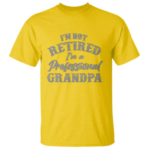 Funny Retirement Grandpa T Shirt I'm Not Retired I'm A Professional Grandpa Joke Humor TS10 Daisy Print Your Wear