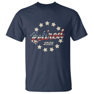 Retired 2025 T Shirt Retirement Gifts American Flag TS10 Navy Print Your Wear