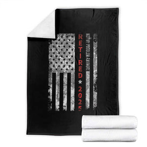 Retired 2025 Throw Blanket Vintage Old American Flag TS10 Black Print Your Wear