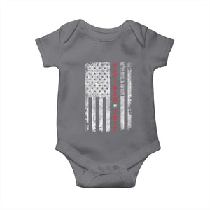 Retired 2025 Baby Onesie Vintage Old American Flag TS10 Charcoal Print Your Wear