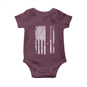 Retired 2025 Baby Onesie Vintage Old American Flag TS10 Maroon Print Your Wear