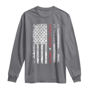 Retired 2025 Long Sleeve Shirt Vintage Old American Flag TS10 Charcoal Print Your Wear