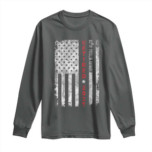 Retired 2025 Long Sleeve Shirt Vintage Old American Flag TS10 Dark Heather Print Your Wear