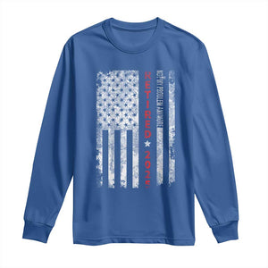 Retired 2025 Long Sleeve Shirt Vintage Old American Flag TS10 Royal Blue Print Your Wear
