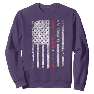 Retired 2025 Sweatshirt Vintage Old American Flag TS10 Purple Print Your Wear