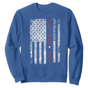 Retired 2025 Sweatshirt Vintage Old American Flag TS10 Royal Blue Print Your Wear