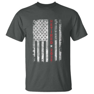 Retired 2025 T Shirt Vintage Old American Flag TS10 Dark Heather Print Your Wear
