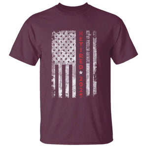Retired 2025 T Shirt Vintage Old American Flag TS10 Maroon Print Your Wear