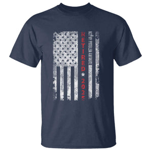 Retired 2025 T Shirt Vintage Old American Flag TS10 Navy Print Your Wear