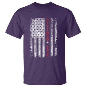 Retired 2025 T Shirt Vintage Old American Flag TS10 Purple Print Your Wear