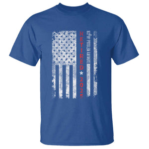 Retired 2025 T Shirt Vintage Old American Flag TS10 Royal Blue Print Your Wear