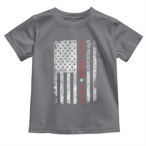 Retired 2025 Toddler T Shirt Vintage Old American Flag TS10 Charcoal Print Your Wear