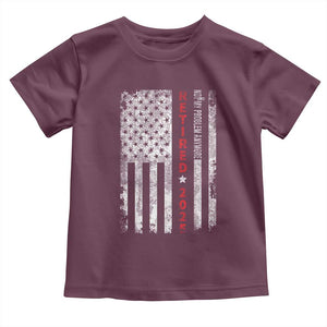Retired 2025 Toddler T Shirt Vintage Old American Flag TS10 Maroon Print Your Wear
