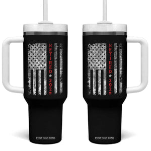Retired 2025 Tumbler With Handle Vintage Old American Flag TS10 One Size: 40 oz Black Print Your Wear