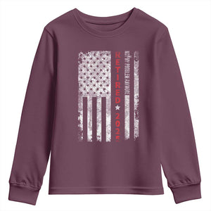 Retired 2025 Youth Sweatshirt Vintage Old American Flag TS10 Maroon Print Your Wear
