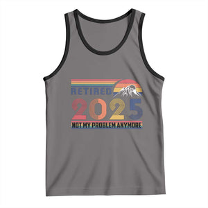 Retro Retired 2025 Tank Top Not My Problem Anymore TS10 Deep Heather Black Print Your Wear