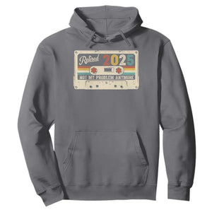 Retired 2025 Hoodie Not My Problem Anymore Retro Cassette TS10 Charcoal Print Your Wear