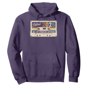 Retired 2025 Hoodie Not My Problem Anymore Retro Cassette TS10 Purple Print Your Wear