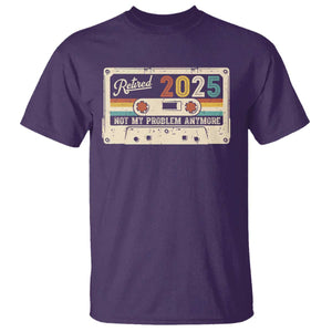 Retired 2025 T Shirt Not My Problem Anymore Retro Cassette TS10 Purple Print Your Wear