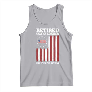Funny Retired 2025 Tank Top Under New Management See Wife for Details American Flag TS10 Athletic Heather Print Your Wear