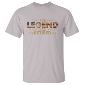 The Legend Has Retired 2025 T Shirt Retro American Flag TS10 Ice Gray Print Your Wear