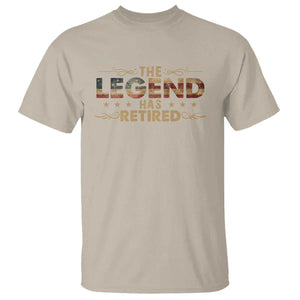 The Legend Has Retired 2025 T Shirt Retro American Flag TS10 Sand Print Your Wear
