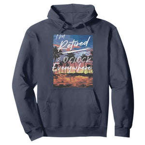 Funny Retirement Gift Hoodie I'm Retired It's 5 O'Clock Everywhere Beach Summer Vibes TS10 Navy Print Your Wear