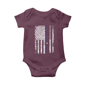Retired 2025 Baby Onesie Not My Problem Anymore Vintage American Flag TS10 Maroon Print Your Wear