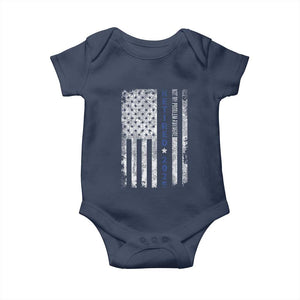 Retired 2025 Baby Onesie Not My Problem Anymore Vintage American Flag TS10 Navy Print Your Wear
