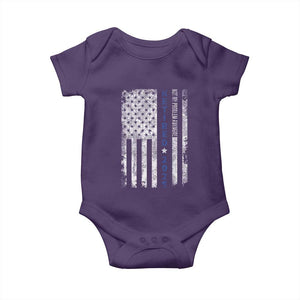 Retired 2025 Baby Onesie Not My Problem Anymore Vintage American Flag TS10 Purple Print Your Wear