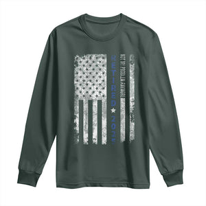 Retired 2025 Long Sleeve Shirt Not My Problem Anymore Vintage American Flag TS10 Dark Forest Green Print Your Wear
