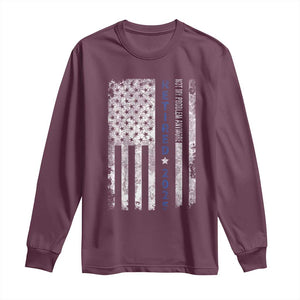 Retired 2025 Long Sleeve Shirt Not My Problem Anymore Vintage American Flag TS10 Maroon Print Your Wear