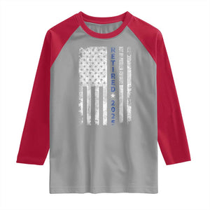 Retired 2025 Raglan Shirt Not My Problem Anymore Vintage American Flag TS10 Sport Gray Red Print Your Wear