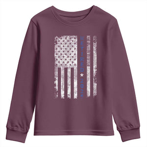 Retired 2025 Youth Sweatshirt Not My Problem Anymore Vintage American Flag TS10 Maroon Print Your Wear