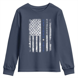 Retired 2025 Youth Sweatshirt Not My Problem Anymore Vintage American Flag TS10 Navy Print Your Wear