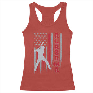 Alabama Fan Racerback Tank Top Vintage Bama Baseball Lovers American Flag AL State TS10 Red Print Your Wear
