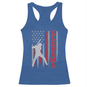 Alabama Fan Racerback Tank Top Vintage Bama Baseball Lovers American Flag AL State TS10 Royal Blue Print Your Wear
