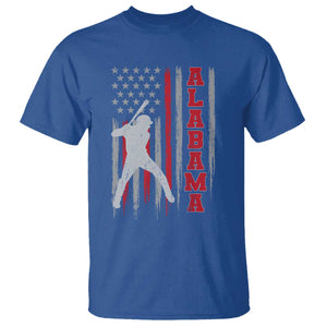 Alabama Fan T Shirt Vintage Bama Baseball Lovers American Flag AL State TS10 Royal Blue Print Your Wear