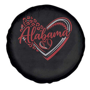 Alabama Fan Spare Tire Cover Bama Baseball Leopard Heart Graphic Game Day TS10 Print Your Wear