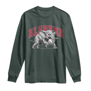 Alabama Fan Long Sleeve Shirt Baseball Bama Mascot Game Day TS10 Dark Forest Green Print Your Wear