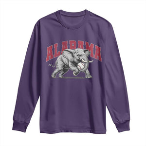 Alabama Fan Long Sleeve Shirt Baseball Bama Mascot Game Day TS10 Purple Print Your Wear