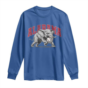 Alabama Fan Long Sleeve Shirt Baseball Bama Mascot Game Day TS10 Royal Blue Print Your Wear