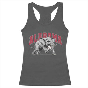 Alabama Fan Racerback Tank Top Baseball Bama Mascot Game Day TS10 Dark Heather Print Your Wear