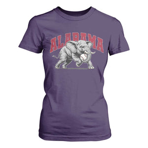 Alabama Fan T Shirt For Women Baseball Bama Mascot Game Day TS10 Purple Print Your Wear