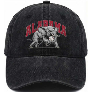 Alabama Fan Washed Cotton Baseball Cap Baseball Bama Mascot Game Day