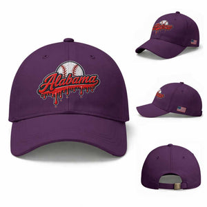 Alabama Baseball Baseball Cap Bama Sports Team Game Day TS10 Baseball Cap Universal Fit Purple Print Your Wear