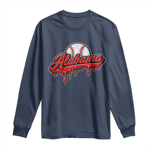 Alabama Baseball Long Sleeve Shirt Bama Sports Team Game Day TS10 Navy Print Your Wear